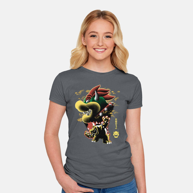 Koopa King Nightsky-Womens-Fitted-Tee-Astrobot Invention