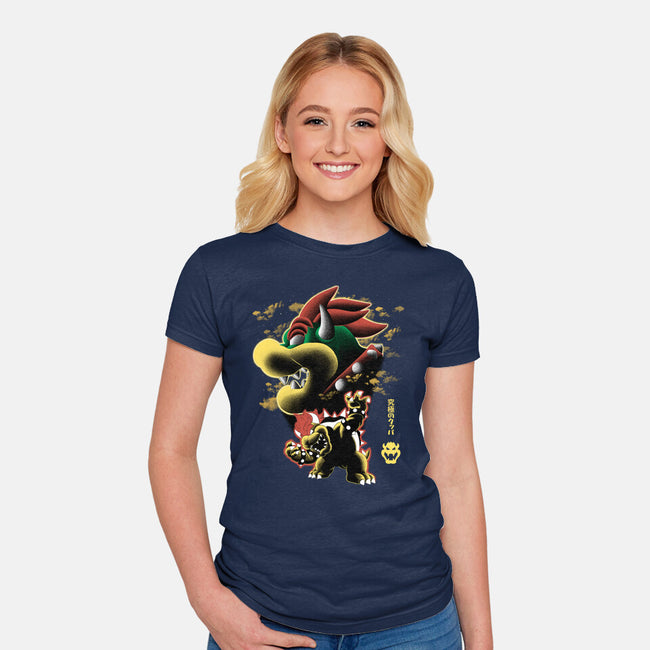 Koopa King Nightsky-Womens-Fitted-Tee-Astrobot Invention