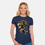 Koopa King Nightsky-Womens-Fitted-Tee-Astrobot Invention