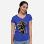 Koopa King Nightsky-Womens-V-Neck-Tee-Astrobot Invention