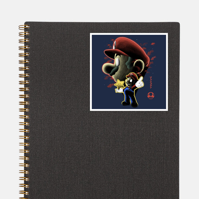 Jumpman Nightsky-None-Glossy-Sticker-Astrobot Invention