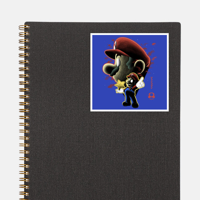 Jumpman Nightsky-None-Glossy-Sticker-Astrobot Invention