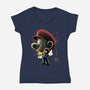 Jumpman Nightsky-Womens-V-Neck-Tee-Astrobot Invention
