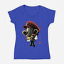 Jumpman Nightsky-Womens-V-Neck-Tee-Astrobot Invention