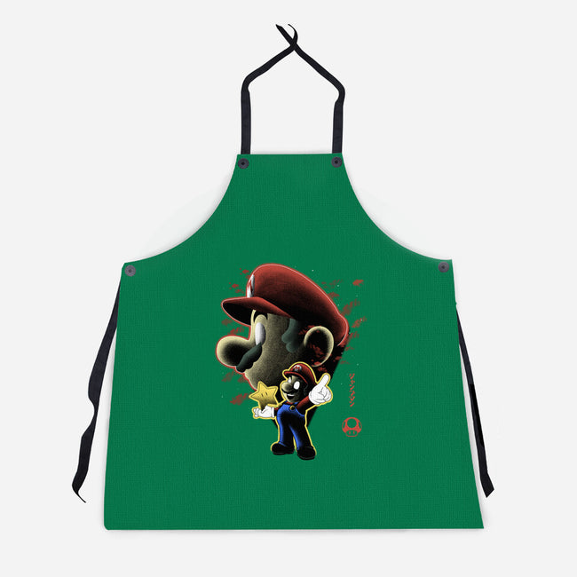 Jumpman Nightsky-Unisex-Kitchen-Apron-Astrobot Invention