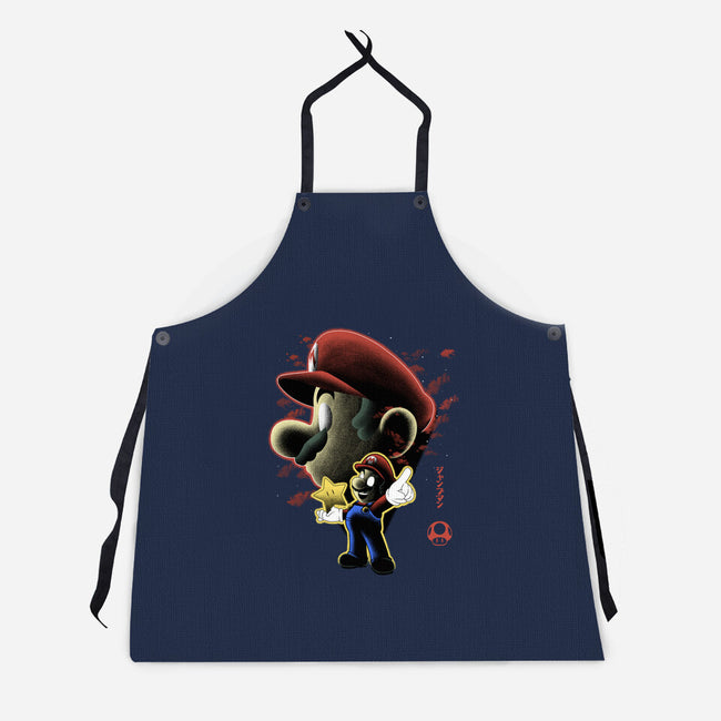 Jumpman Nightsky-Unisex-Kitchen-Apron-Astrobot Invention