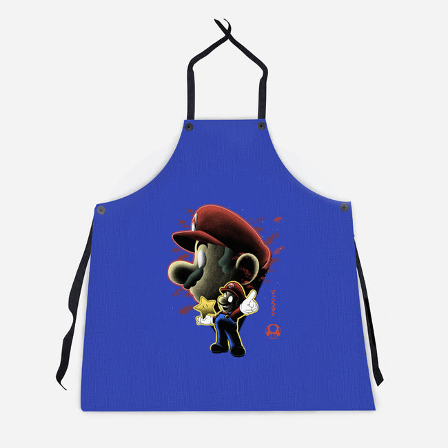 Jumpman Nightsky-Unisex-Kitchen-Apron-Astrobot Invention