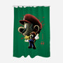 Jumpman Nightsky-None-Polyester-Shower Curtain-Astrobot Invention