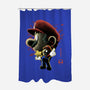 Jumpman Nightsky-None-Polyester-Shower Curtain-Astrobot Invention