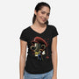 Jumpman Nightsky-Womens-V-Neck-Tee-Astrobot Invention