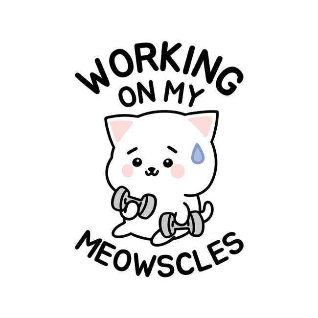 Working On My Meowscles-Unisex-Basic-Tee-brunopires