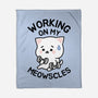 Working On My Meowscles-None-Fleece-Blanket-brunopires