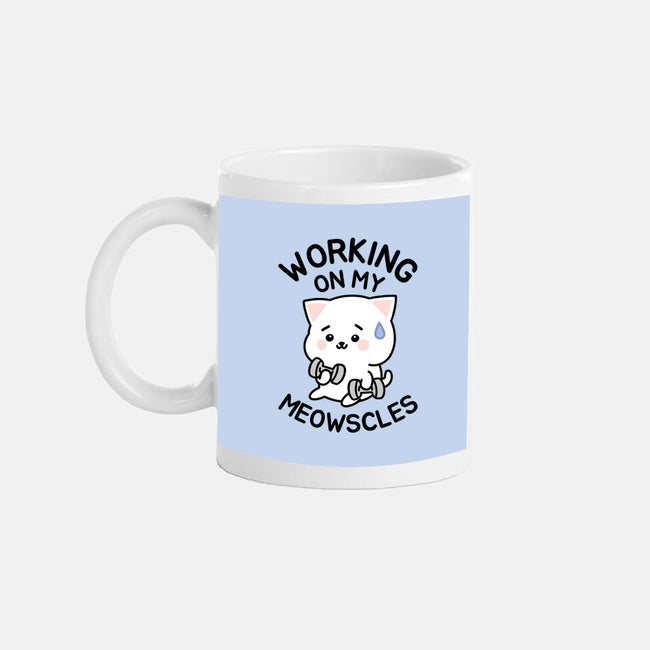 Working On My Meowscles-None-Mug-Drinkware-brunopires