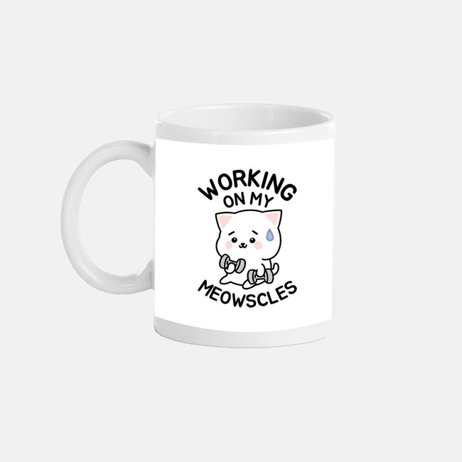 Working On My Meowscles-None-Mug-Drinkware-brunopires