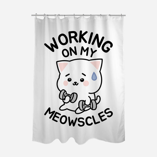 Working On My Meowscles-None-Polyester-Shower Curtain-brunopires