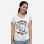 Working On My Meowscles-Womens-V-Neck-Tee-brunopires