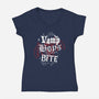 Vamp Boys Bite-Womens-V-Neck-Tee-Nemons