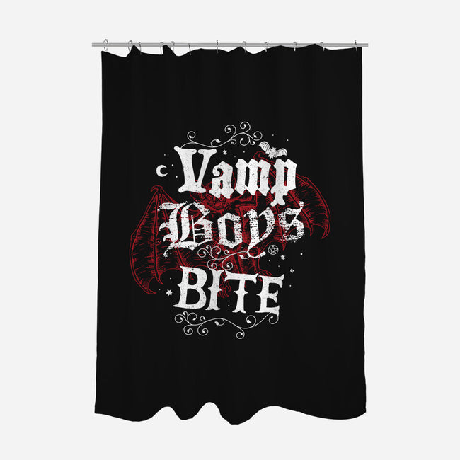 Vamp Boys Bite-None-Polyester-Shower Curtain-Nemons