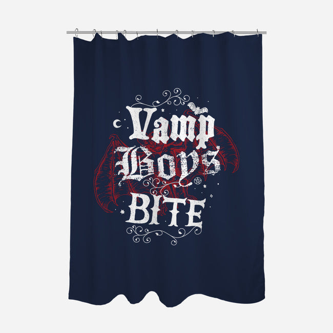 Vamp Boys Bite-None-Polyester-Shower Curtain-Nemons