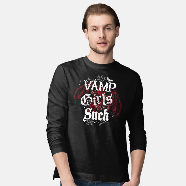 Vamp Girls Suck-Mens-Long Sleeved-Tee-Nemons