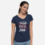 Vamp Girls Suck-Womens-V-Neck-Tee-Nemons