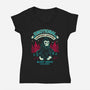 Emotional Support Bigfoot-Womens-V-Neck-Tee-Nemons