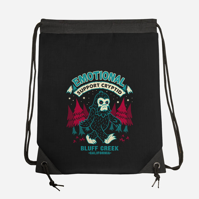 Emotional Support Bigfoot-None-Drawstring-Bag-Nemons