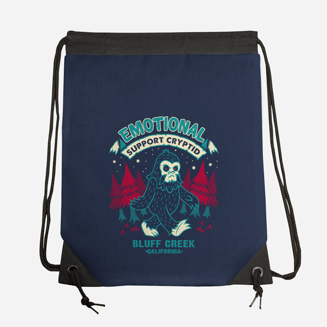 Emotional Support Bigfoot-None-Drawstring-Bag-Nemons