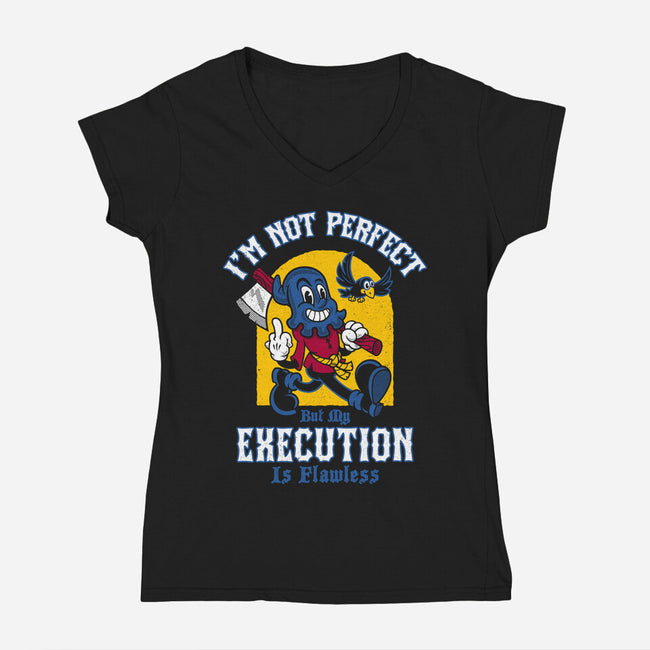 Flawless Execution-Womens-V-Neck-Tee-Nemons