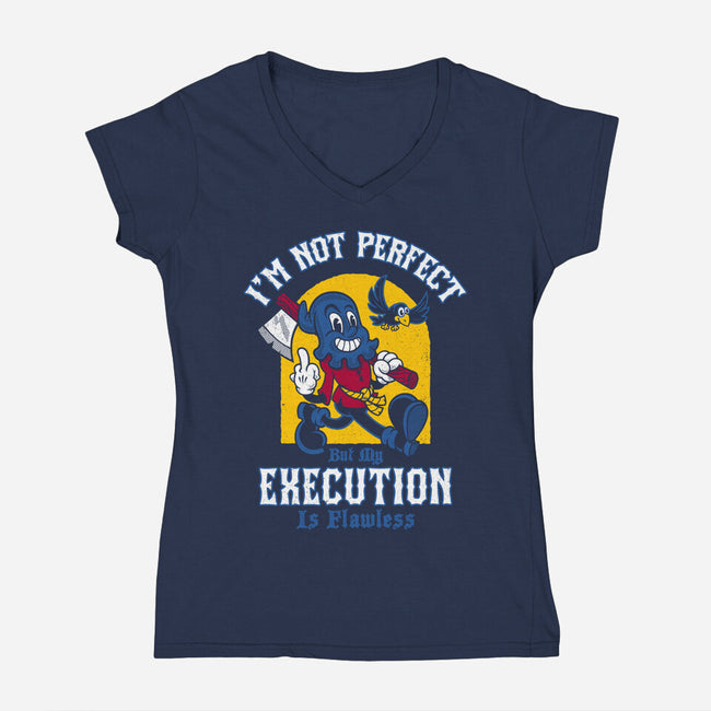 Flawless Execution-Womens-V-Neck-Tee-Nemons
