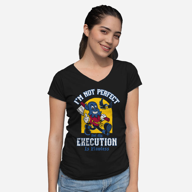Flawless Execution-Womens-V-Neck-Tee-Nemons