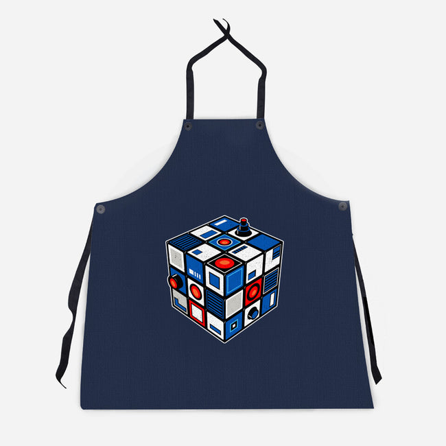 Droid Cube-Unisex-Kitchen-Apron-erion_designs