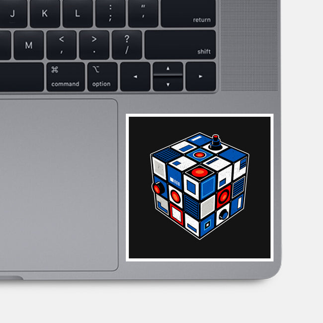 Droid Cube-None-Glossy-Sticker-erion_designs