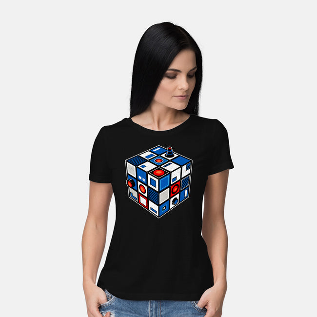 Droid Cube-Womens-Basic-Tee-erion_designs