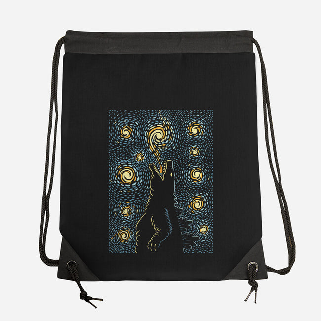 Starry Kaiju Night-None-Drawstring-Bag-erion_designs