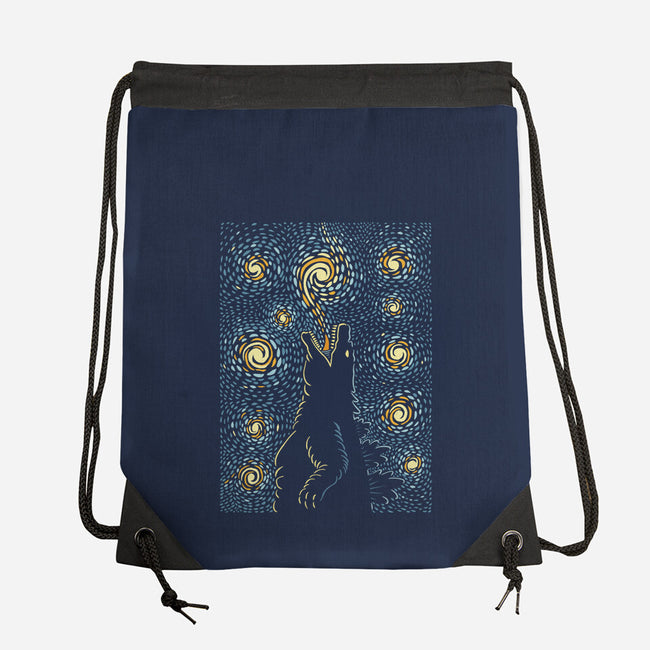 Starry Kaiju Night-None-Drawstring-Bag-erion_designs