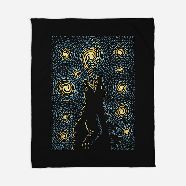 Starry Kaiju Night-None-Fleece-Blanket-erion_designs
