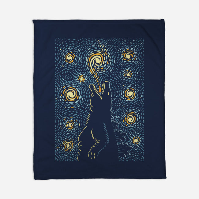 Starry Kaiju Night-None-Fleece-Blanket-erion_designs