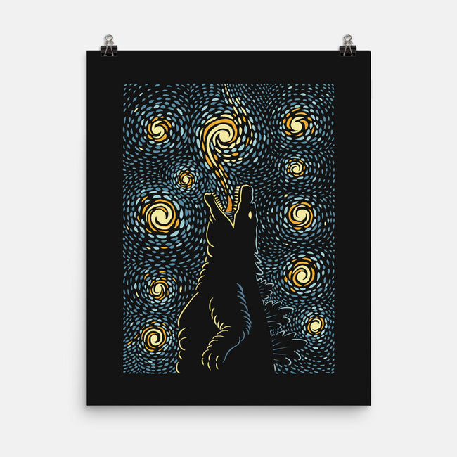 Starry Kaiju Night-None-Matte-Poster-erion_designs