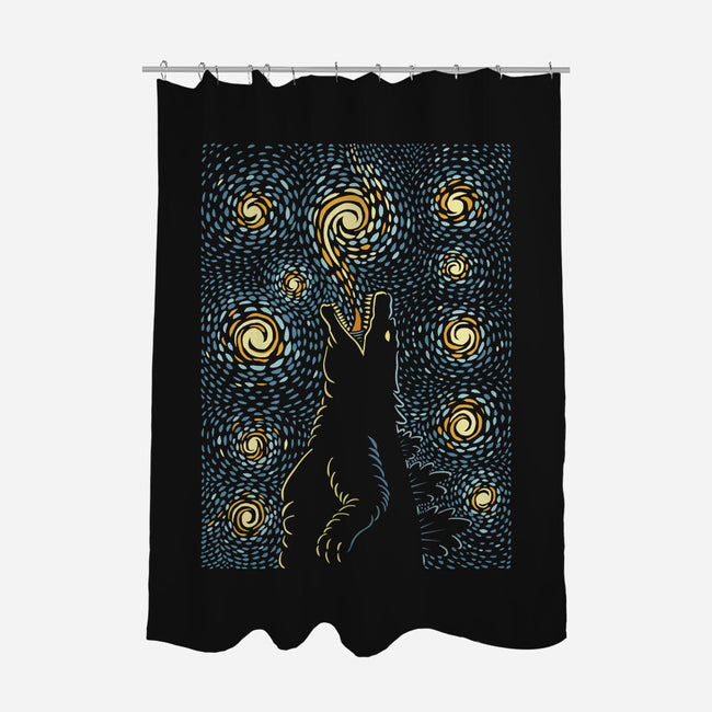 Starry Kaiju Night-None-Polyester-Shower Curtain-erion_designs
