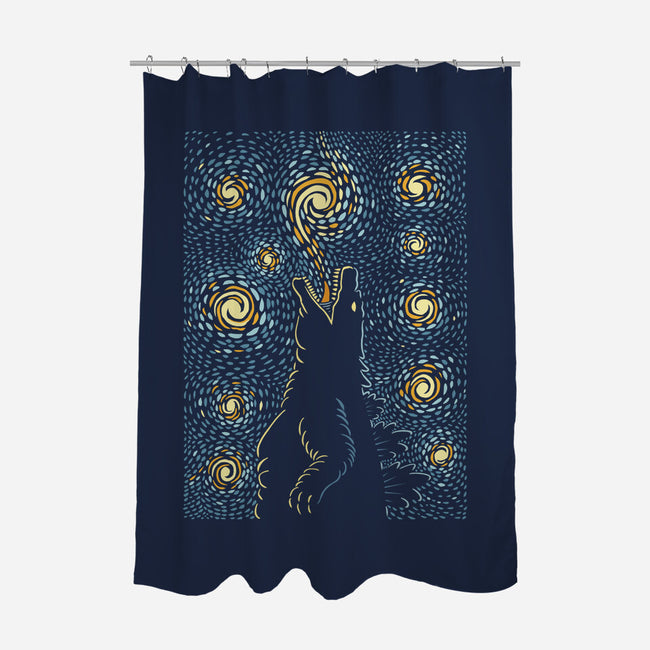 Starry Kaiju Night-None-Polyester-Shower Curtain-erion_designs
