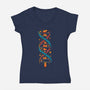 Capybara DNA-Womens-V-Neck-Tee-erion_designs