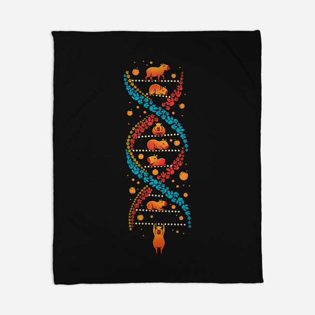 Capybara DNA-None-Fleece-Blanket-erion_designs