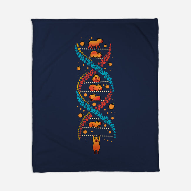 Capybara DNA-None-Fleece-Blanket-erion_designs