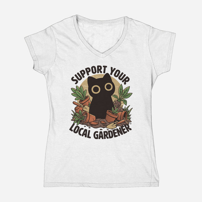 Support Your Local Gardener-Womens-V-Neck-Tee-Popnotic