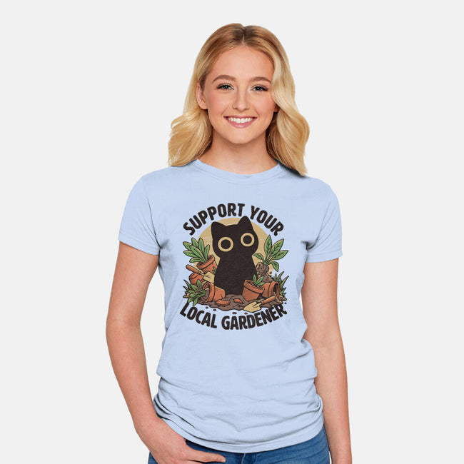 Support Your Local Gardener-Womens-Fitted-Tee-Popnotic