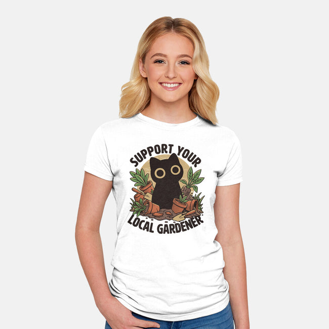 Support Your Local Gardener-Womens-Fitted-Tee-Popnotic
