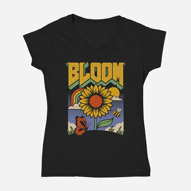 Bloom Eternal-Womens-V-Neck-Tee-Popnotic