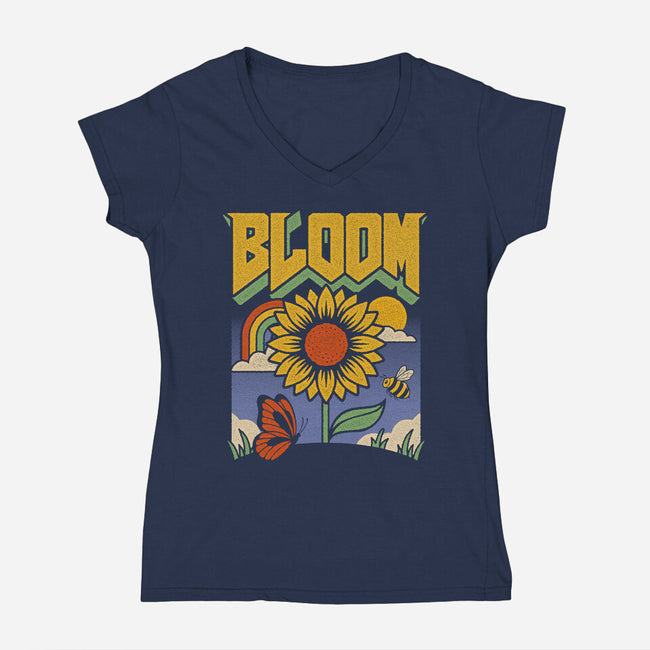 Bloom Eternal-Womens-V-Neck-Tee-Popnotic