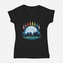 Digital Moon-Womens-V-Neck-Tee-Vallina84